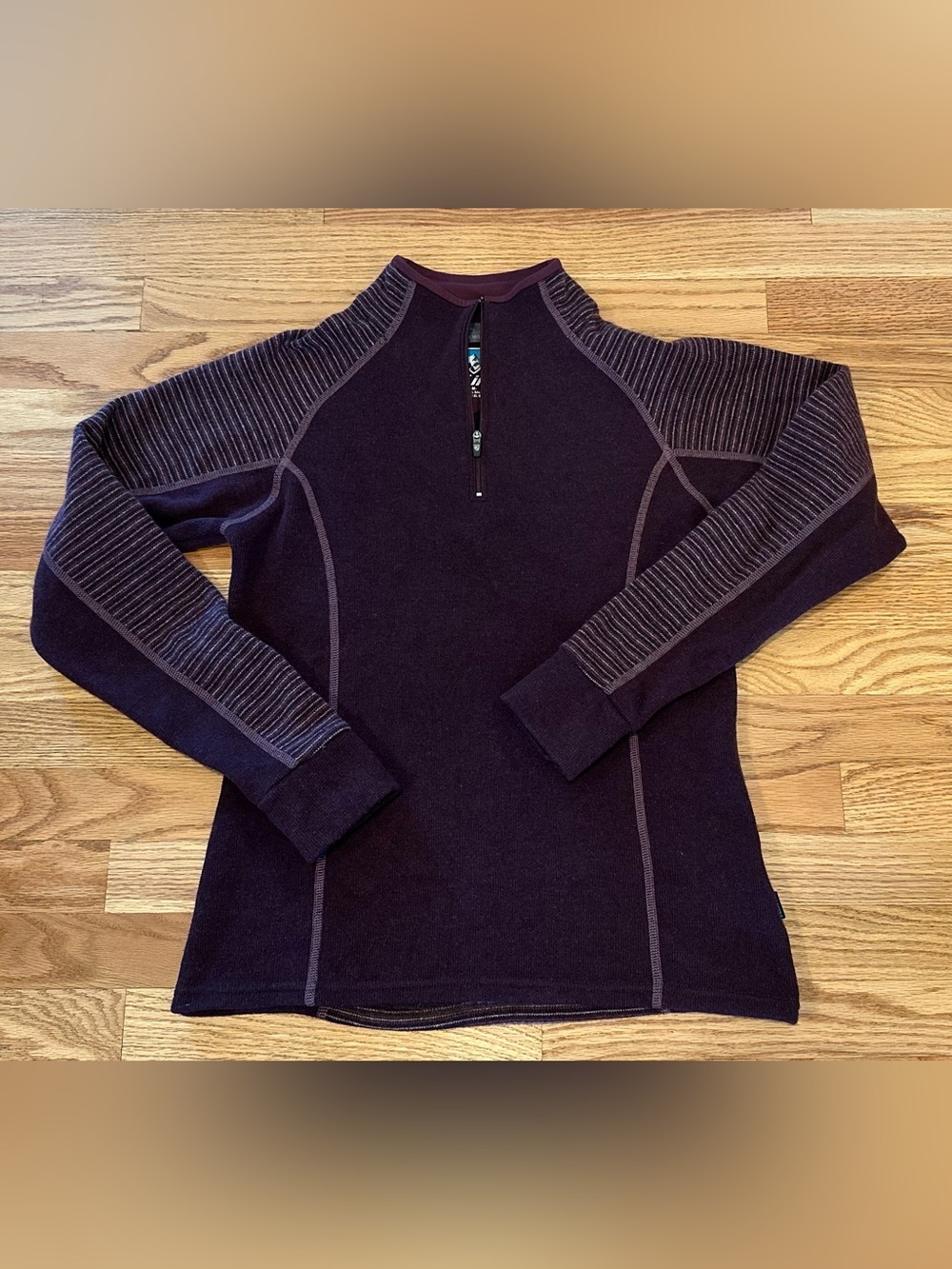 KÜHL Chianti Fleece Pullover Women’s Medium Wool Blend Quarter Zip Jacket